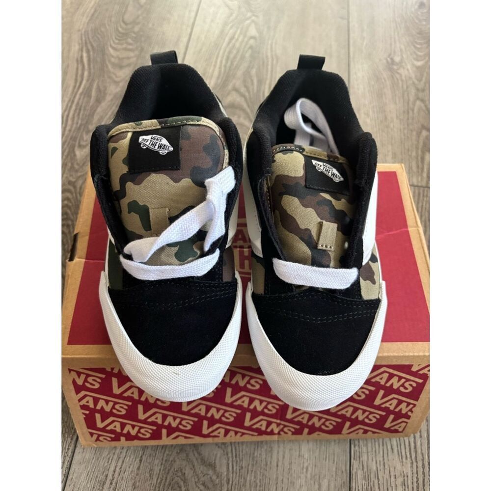 Vans Kids Camo Sneakers - Black, Green & White